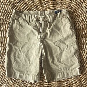 Polo Ralph Lauren men’s classic fit 9 inch inseam tan shorts flat front